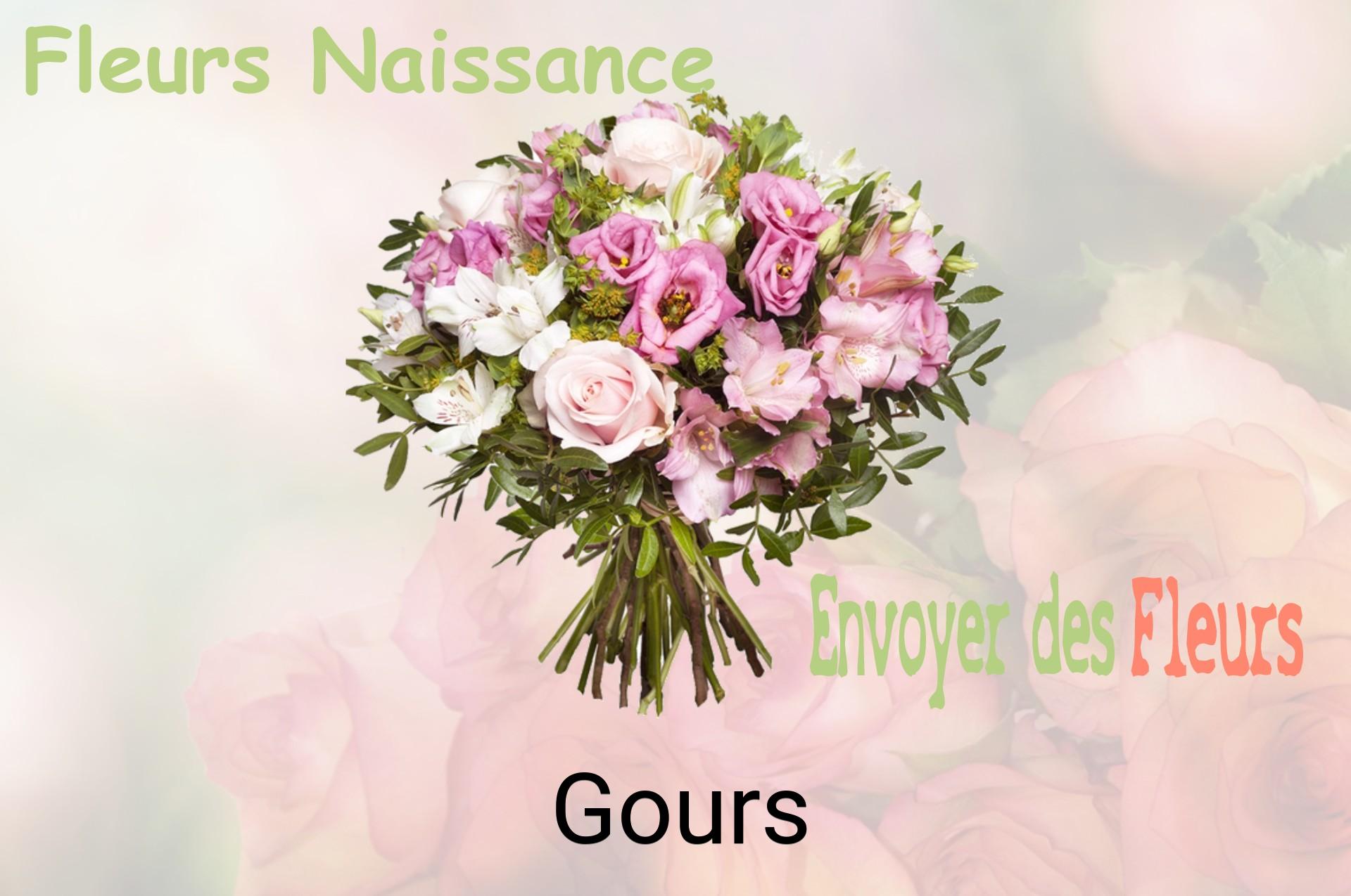 Bouquet de fleurs de naissance livré à Gours